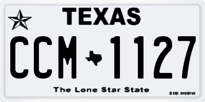 TX license plate CCM1127