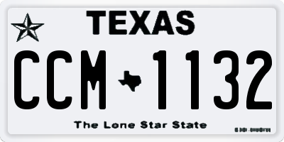 TX license plate CCM1132