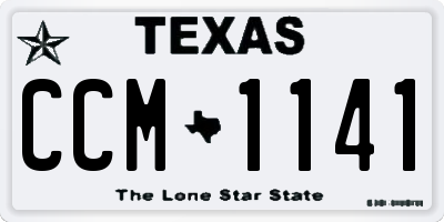TX license plate CCM1141