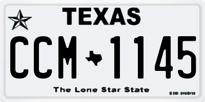 TX license plate CCM1145