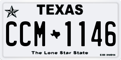 TX license plate CCM1146