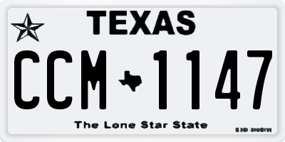 TX license plate CCM1147