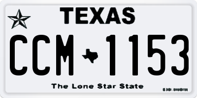 TX license plate CCM1153