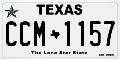 TX license plate CCM1157