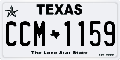 TX license plate CCM1159