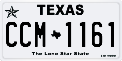 TX license plate CCM1161