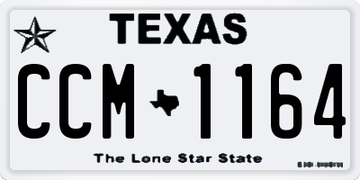 TX license plate CCM1164