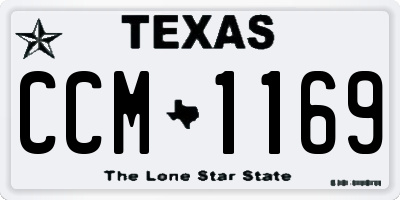 TX license plate CCM1169