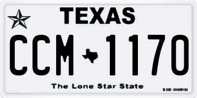 TX license plate CCM1170