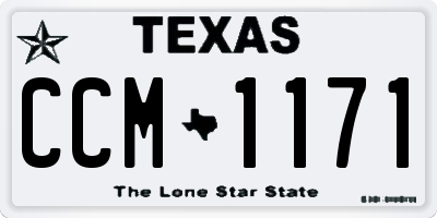 TX license plate CCM1171
