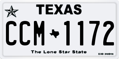 TX license plate CCM1172