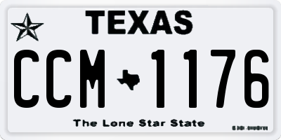 TX license plate CCM1176