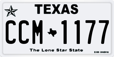 TX license plate CCM1177