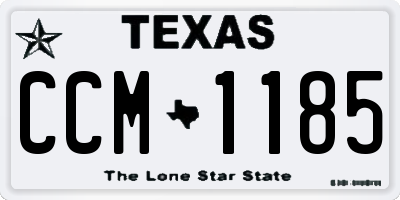 TX license plate CCM1185