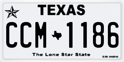 TX license plate CCM1186