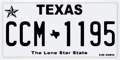 TX license plate CCM1195
