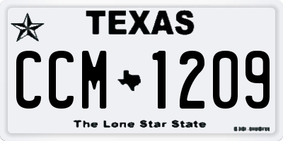TX license plate CCM1209
