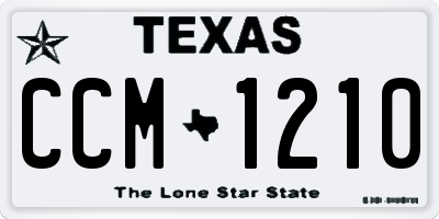 TX license plate CCM1210
