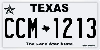 TX license plate CCM1213