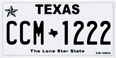 TX license plate CCM1222