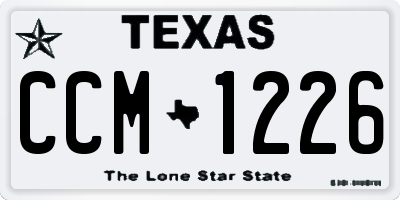 TX license plate CCM1226