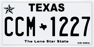 TX license plate CCM1227