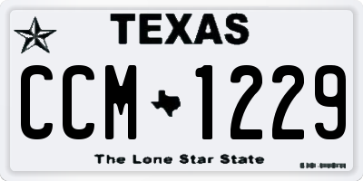 TX license plate CCM1229