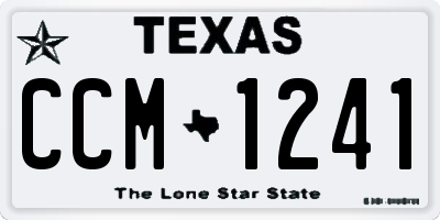 TX license plate CCM1241