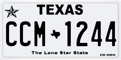 TX license plate CCM1244