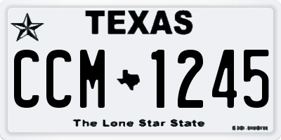 TX license plate CCM1245