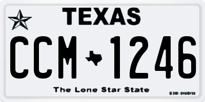 TX license plate CCM1246