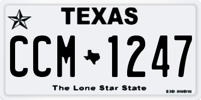 TX license plate CCM1247