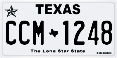TX license plate CCM1248