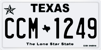 TX license plate CCM1249