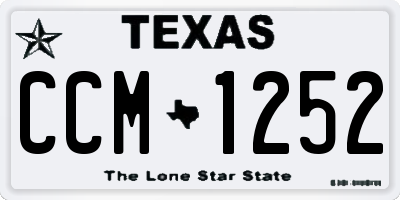 TX license plate CCM1252