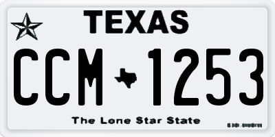 TX license plate CCM1253