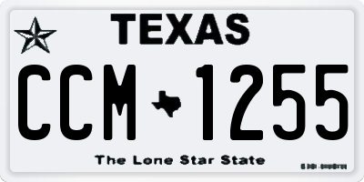 TX license plate CCM1255