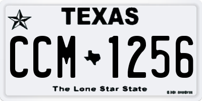 TX license plate CCM1256