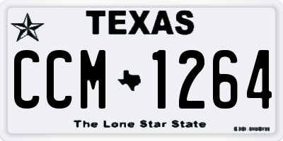 TX license plate CCM1264