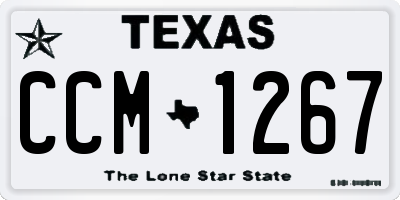 TX license plate CCM1267