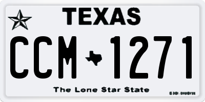 TX license plate CCM1271