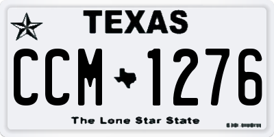 TX license plate CCM1276