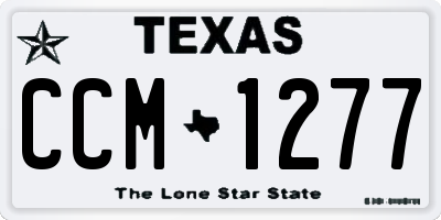TX license plate CCM1277