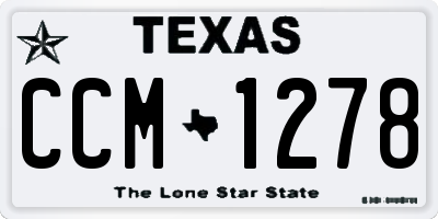 TX license plate CCM1278