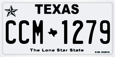 TX license plate CCM1279