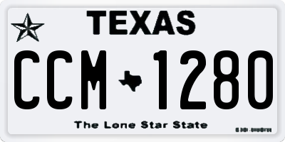 TX license plate CCM1280