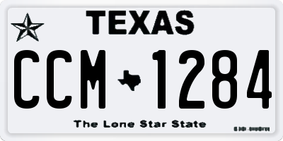 TX license plate CCM1284