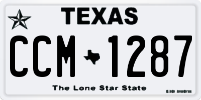 TX license plate CCM1287