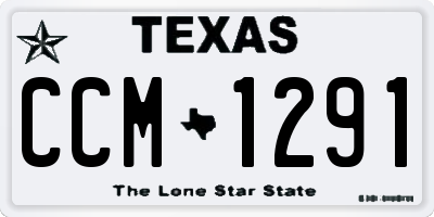 TX license plate CCM1291