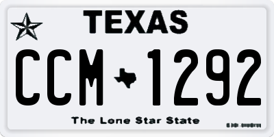 TX license plate CCM1292